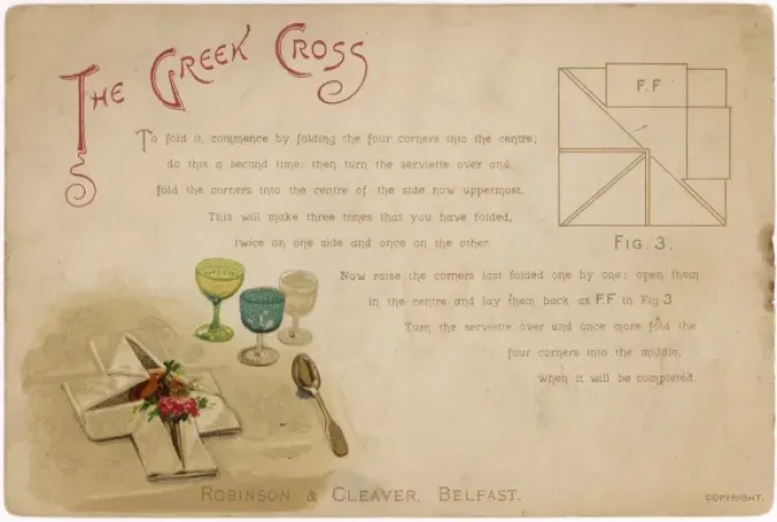 Framed Print : How to Fold Serviettes Framed Print : How to Fold Serviettes