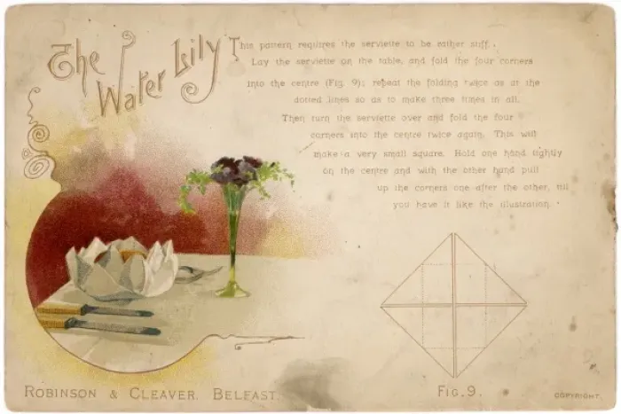 Framed Print : How to Fold Serviettes Framed Print : How to Fold Serviettes