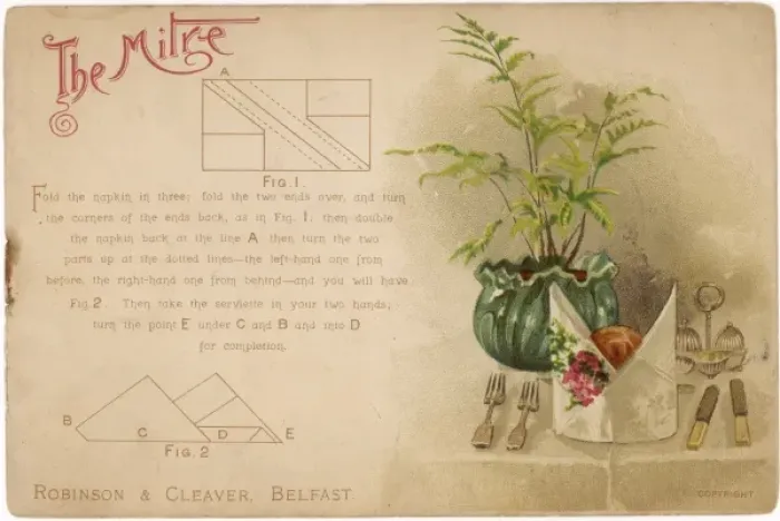 Framed Print : How to Fold Serviettes Framed Print : How to Fold Serviettes