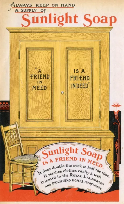 Framed Print : Folding Advertisement for Sunlight Soap Framed Print : Folding Advertisement for Sunlight Soap