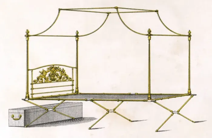 Framed Print : Folding Bed 1851 Framed Print : Folding Bed 1851