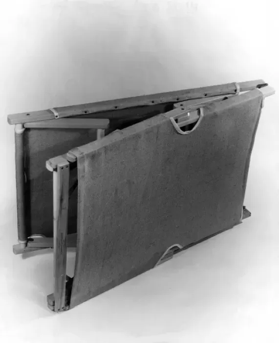 Framed Print : Folding Camp Bed Framed Print : Folding Camp Bed