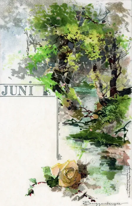 Framed Print : Foliage, plants and flowers which appear in June (Juni). Date: 1903 Framed Print : Foliage, plants and flowers which appear in June (Juni). Date: 1903