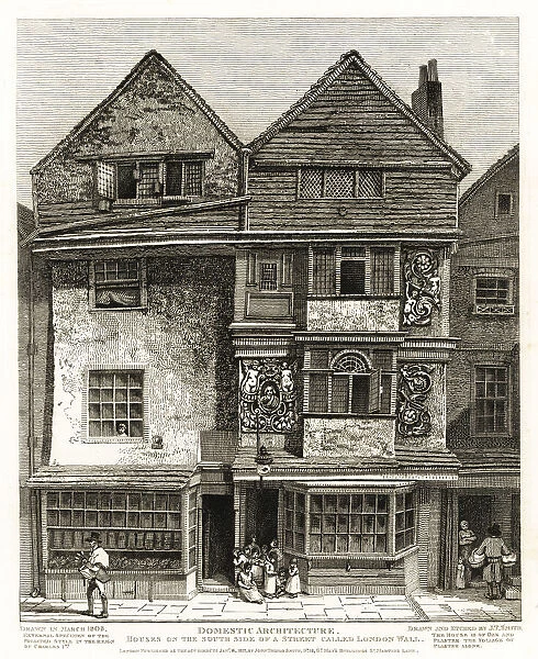 Foliage Style houses on London Wall street, 1808