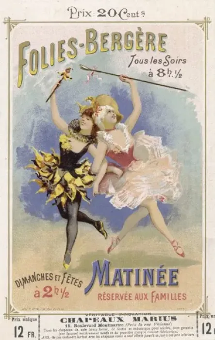 Framed Print : Folies Bergere Programme Framed Print : Folies Bergere Programme
