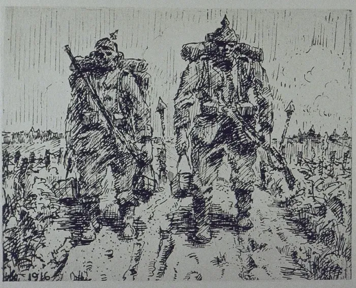Framed Print : Folio of 97 etchings and drypoints of the Western Front, WW1 Framed Print : Folio of 97 etchings and drypoints of the Western Front, WW1