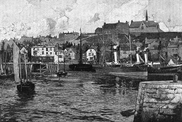 Folkestone Harbour. The harbour at Folkestone, Kent. Date: 1889