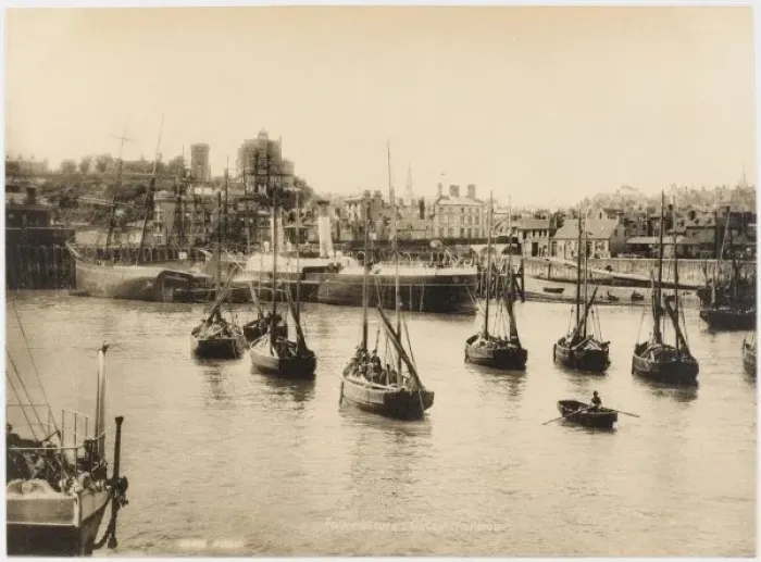 Framed Print : Folkestone / Harbour 1890 Framed Print : Folkestone / Harbour 1890
