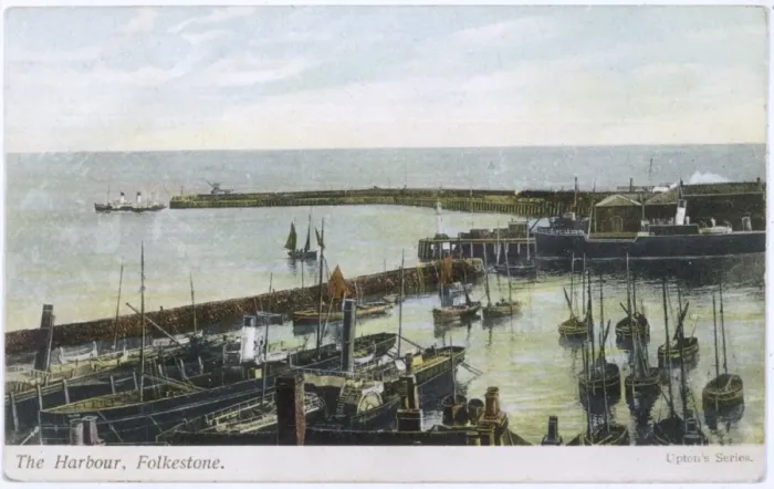 Framed Print : Folkestone / Harbour 1904 Framed Print : Folkestone / Harbour 1904