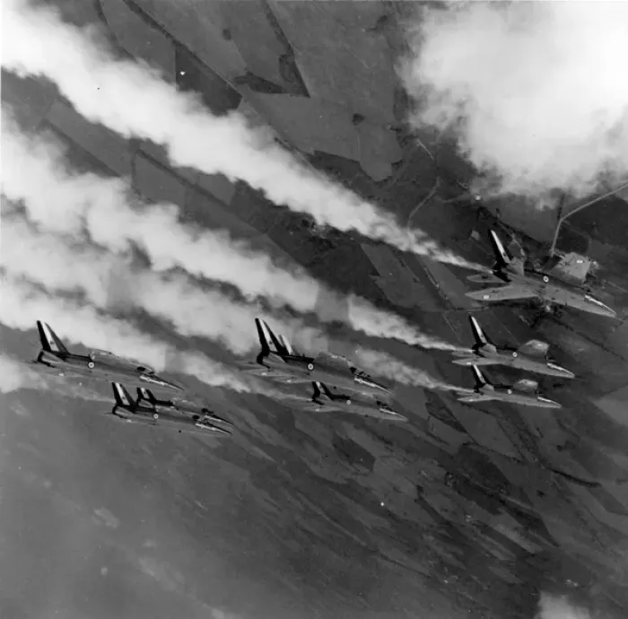 Framed Print : Folland Fo144 Gnat T1s of the Red Arrows Framed Print : Folland Fo144 Gnat T1s of the Red Arrows