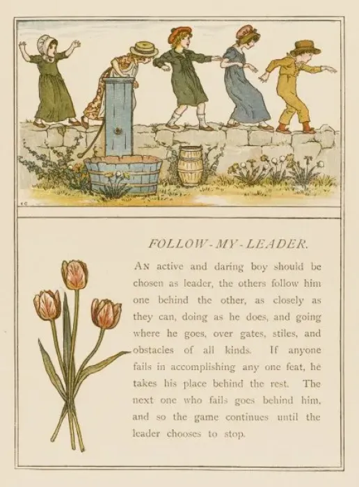 Framed Print : Follow my Leader 1889 Framed Print : Follow my Leader 1889