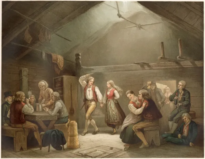 Framed Print : Followers of the Norwegian sectarian Nielsen Hauge (1771- 1824 Framed Print : Followers of the Norwegian sectarian Nielsen Hauge (1771- 1824
