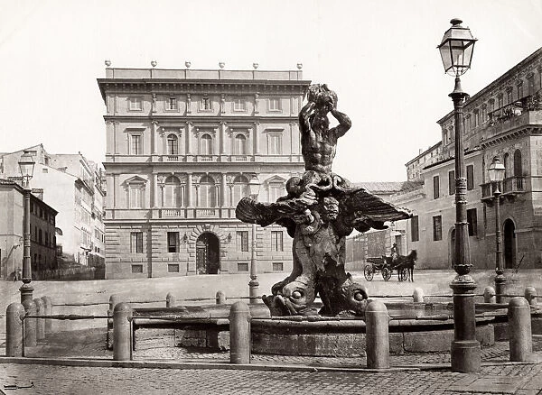 Fontana del Tritone, Triton Fountain, Rome, Italy