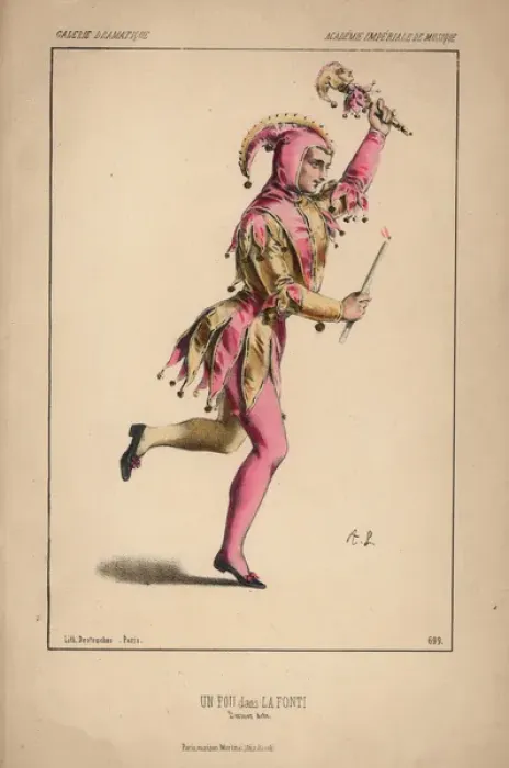 Framed Print : A fool from La Fonti at the Academie Imperiale de Musique Framed Print : A fool from La Fonti at the Academie Imperiale de Musique