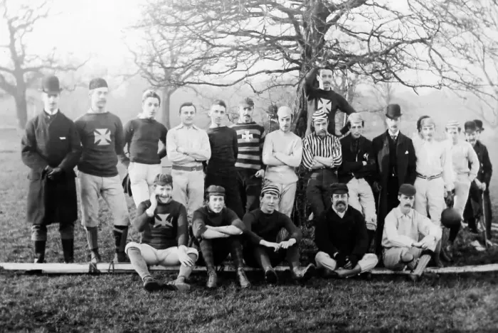 Framed Print : Football Club, St. Matthews, Denmark Hill, London in 1888 Framed Print : Football Club, St. Matthews, Denmark Hill, London in 1888