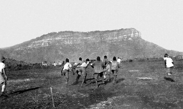 Football game at Bura Camp, Kenya, WW1