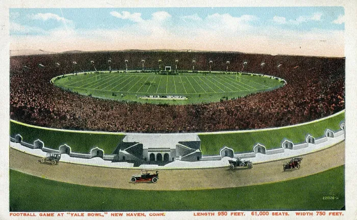 Framed Print : Football Game at Yale Bowl - New Haven, Connecticut, USA Framed Print : Football Game at Yale Bowl - New Haven, Connecticut, USA