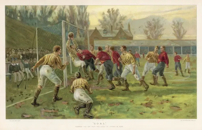 Framed Print : Football / Goal / Boys Own Framed Print : Football / Goal / Boys Own