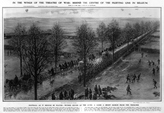 Framed Print : Football behind the lines Framed Print : Football behind the lines