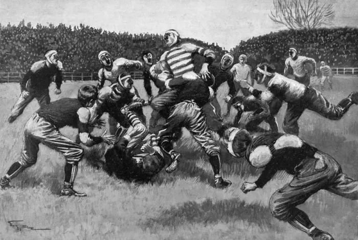 Framed Print : US Football Match 1903 Framed Print : US Football Match 1903