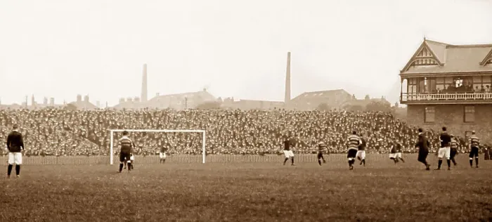 Framed Print : A football match, early 1900s Framed Print : A football match, early 1900s