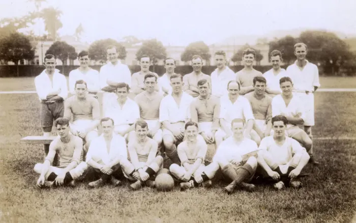 Framed Print : Football team photo, crew of HMS Despatch Framed Print : Football team photo, crew of HMS Despatch