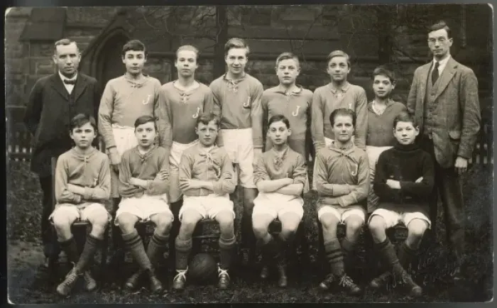 Framed Print : Football team, St Jamess School, Derby Framed Print : Football team, St Jamess School, Derby