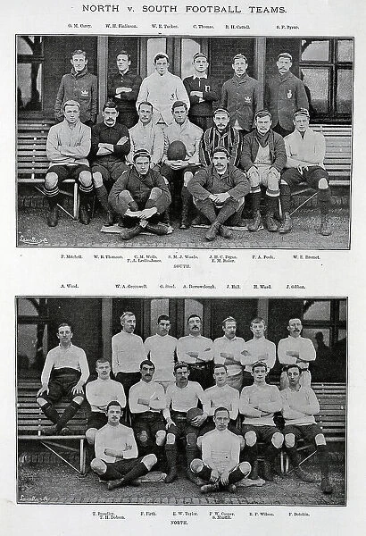Football Teams, North and South, team photographs