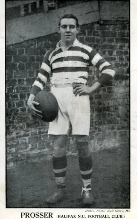 Framed Print : Footballer Prosser, Halifax NU Football Club, Yorkshire Framed Print : Footballer Prosser, Halifax NU Football Club, Yorkshire