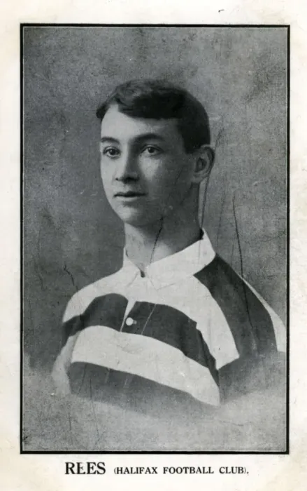 Framed Print : Footballer Rees, Halifax Football Club, Yorkshire Framed Print : Footballer Rees, Halifax Football Club, Yorkshire