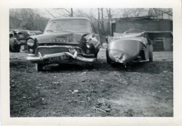 Ford Consul Classic Car Accident, England