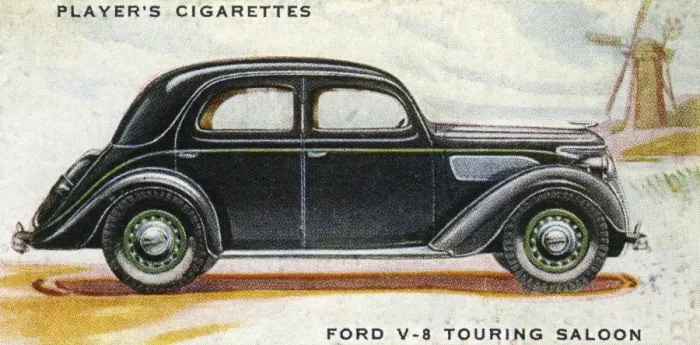 Framed Print : FORD V-8. The Ford V-8 is the archetypal touring saloon at the very modest price of L210 Framed Print : FORD V-8. The Ford V-8 is the archetypal touring saloon at the very modest price of L210