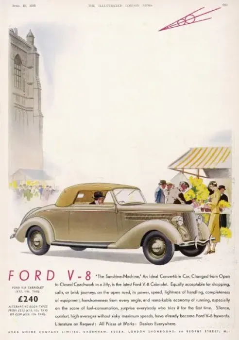 Framed Print : Ford V8 Convertible Framed Print : Ford V8 Convertible