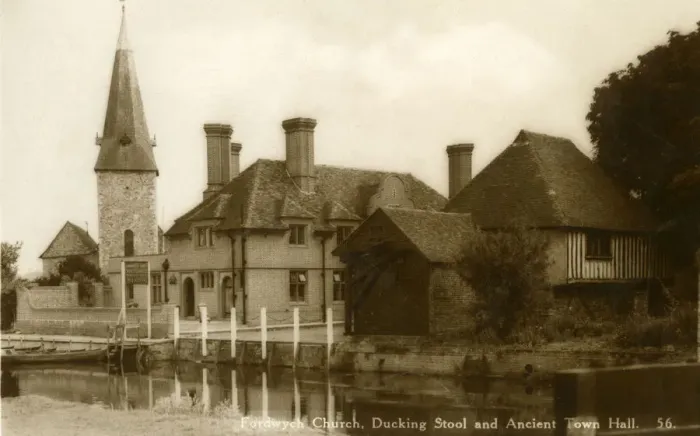 Framed Print : Fordwich Church, Ducking Stool and Ancient Town Hall, Kent Framed Print : Fordwich Church, Ducking Stool and Ancient Town Hall, Kent