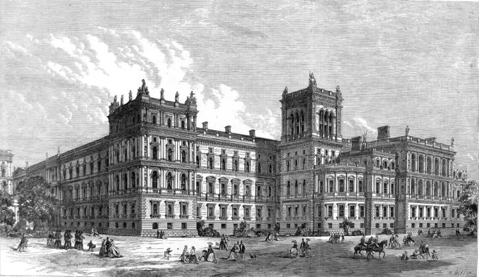 Framed Print : The Foreign and India Offices, London, 1866 Framed Print : The Foreign and India Offices, London, 1866