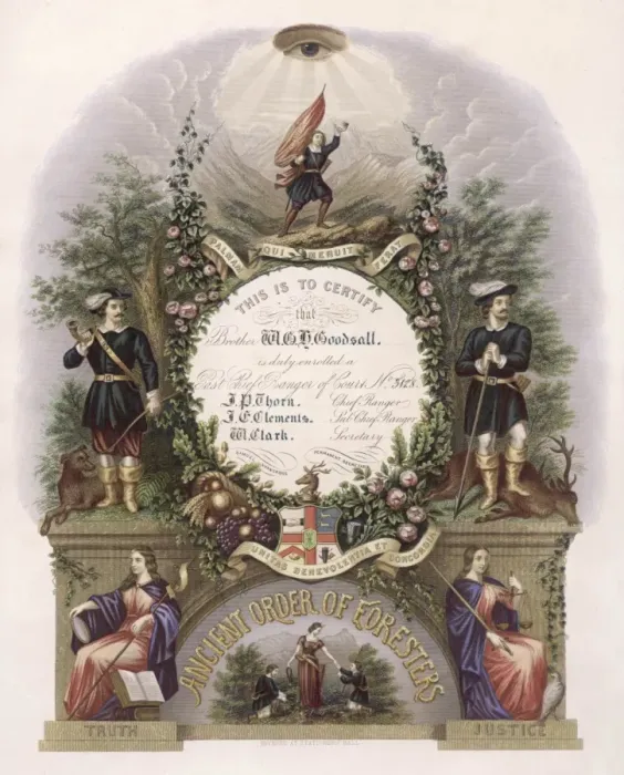 Framed Print : Foresters Certificate Framed Print : Foresters Certificate