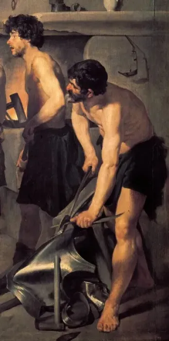 Framed Print : The Forge of Vulcan, Right detail Framed Print : The Forge of Vulcan, Right detail