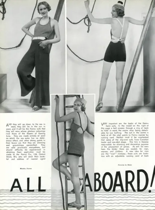 Framed Print : Forma woollen swim suits 1933