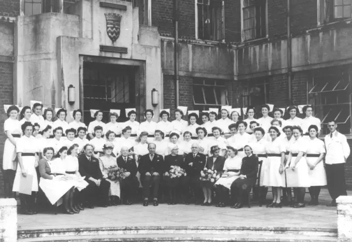 Framed Print : Formal Nurses? prize giving group, Hammersmith Hospital Framed Print : Formal Nurses? prize giving group, Hammersmith Hospital
