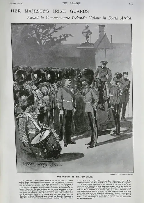 Framed Print : Formation of the Irish Guards Framed Print : Formation of the Irish Guards
