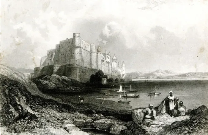 Framed Print : The Fort of Agra, India circa 1850 Framed Print : The Fort of Agra, India circa 1850