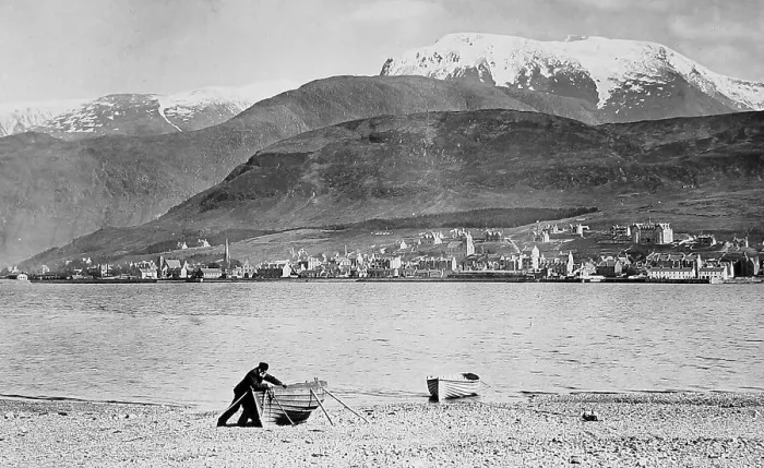 Framed Print : Fort William and Ben Nevis Victorian period Framed Print : Fort William and Ben Nevis Victorian period