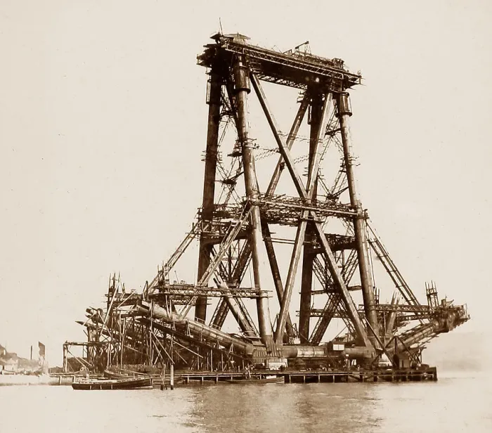 Framed Print : Forth Bridge construction Framed Print : Forth Bridge construction
