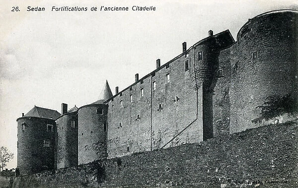 Fortified medieval castle at Sedan, Ardennes, France