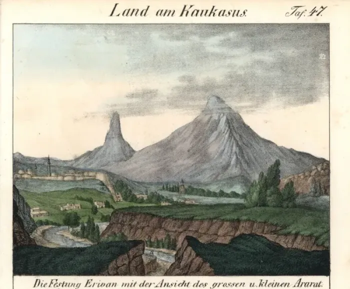 Framed Print : The fortified town of Erevan and the view of Mt Ararat Framed Print : The fortified town of Erevan and the view of Mt Ararat