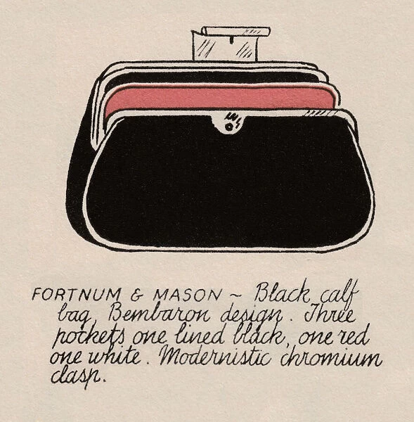 Bag. Fortnum & Mason. Black calf bag. Bembaron design
