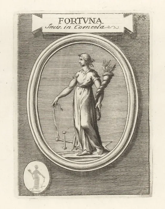 Framed Print : Fortuna with cornucopia and gubernaculum Framed Print : Fortuna with cornucopia and gubernaculum