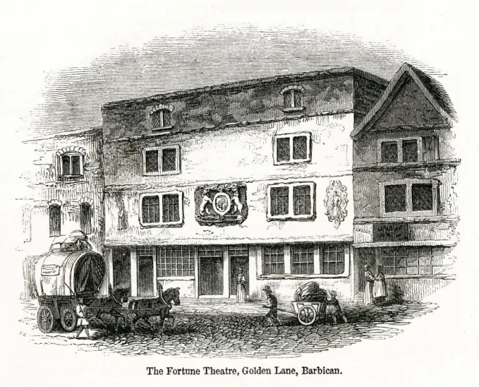 Framed Print : Fortune Theatre, Golden Lane, Barbican Framed Print : Fortune Theatre, Golden Lane, Barbican