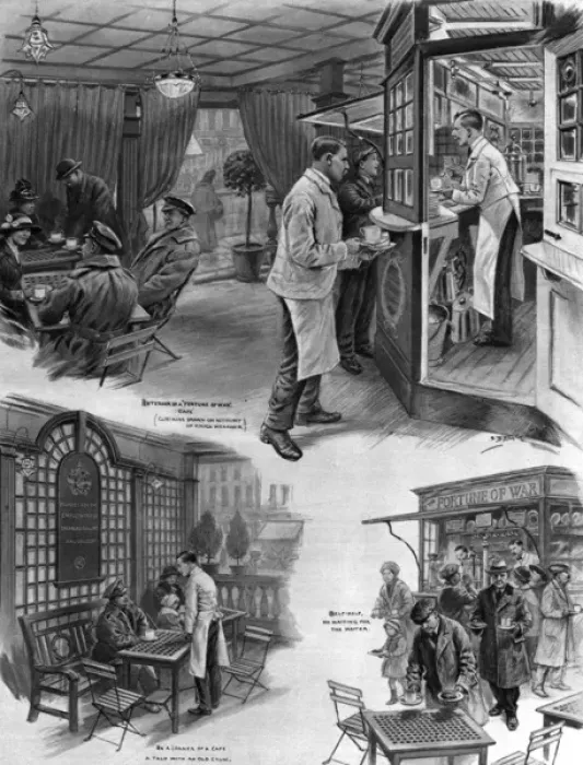 Framed Print : Fortune of War cafe, WW1