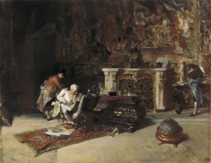 Framed Print : FORTUNY, Mariano (1838-1874). Engraving Collector Framed Print : FORTUNY, Mariano (1838-1874). Engraving Collector